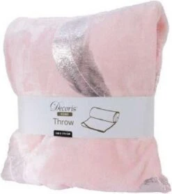 Decoris Plaid - Deken Blush Pink, 130 X 170 Cm