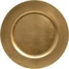Decoris 1x Stuks Kaarsenborden/onderborden Goud Glimmend 33 Cm - Kaarsenbord/onderzet Bord Voor Kaarsen