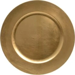 Decoris 1x Stuks Kaarsenborden/onderborden Goud Glimmend 33 Cm - Kaarsenbord/onderzet Bord Voor Kaarsen