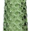 Decoris Vaas/bloemenvaas Van Gerecycled Glas - D7 X H32 Cm - Transparant Donkergroen