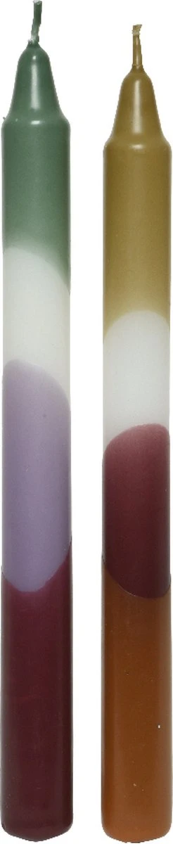 Decoris Dinerkaars Dip Dye Groen 23cm Doos A 2 Stuks