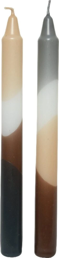 Decoris Dinerkaars Dip Dye Bruin 23cm Doos A 2 Stuks