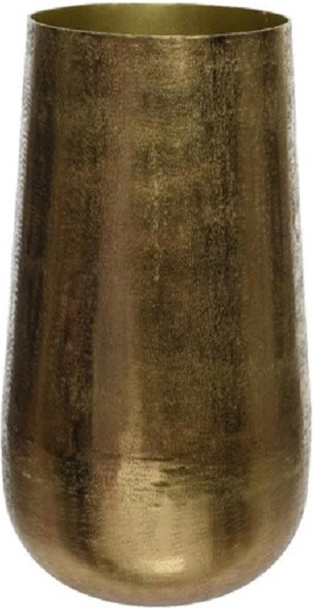 Decoris 2x Stuks Gouden Decoratieve Bloemenvazen Van Aluminium 20 X 37,5 Cm - Bloemen/takken Bloemenvaas Voor Binnen Gebruik - Image 2