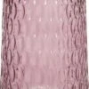 Decoris Bloemen Vaas Roze Transparant/goud Van Glas 26 Cm Hoog Diameter 15 Cm
