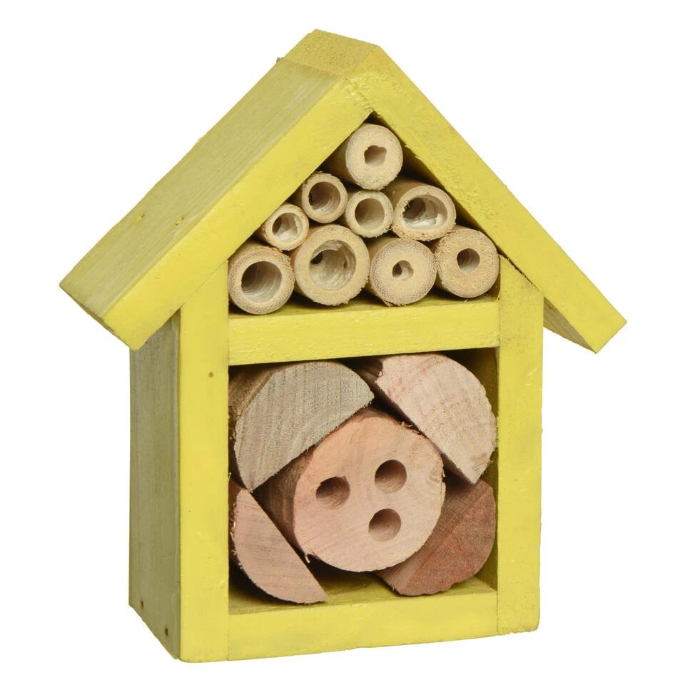 Decoris Insectenhotel - Geel - Vurenhout - 11 Cm - Afbeelding 2