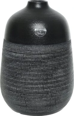 Decoris Kaemingk Vase | Poterie | Noir | Grande
