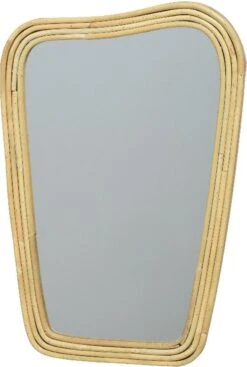 Decoris Spiegel/wandspiegel - Rotan - Organische Vorm Vierkant - 40 X 35 Cm