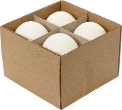 Decoris Paasdecoratie Ganzenei Wit D 12 H 9 Cm 4 Stuks