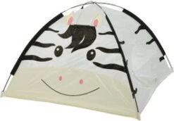 Outdoor Living By Decoris Kindertent Zebra Zwart / Wit 120 X 120 X 80 Cm
