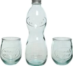 Decoris Fles En Glazen 3 Stuks