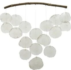 Decoris Windgong Schelpen Wit 51 X 2 X 56 Cm