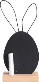 Decoris Krijtbord Paashaas Zwart 1 X 7 X 16 Cm