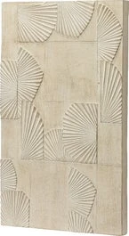 Decoris Tuin Wanddecoratie Fibre Wit 5 X 45 X 75 Cm