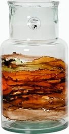 Decoris Vaas Rood / Bruin D 15 H 28 Cm