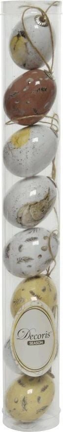 Decoris Paaseieren Multi D 3 H 5 Cm 8 Stuks