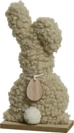 Decoris Konijn Teddy Beige 6 X 11,8 X 23 Cm
