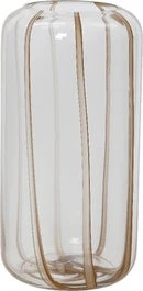 Decoris Vaas Cane Transparant D 16 H 32 Cm