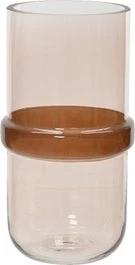 Decoris Vaas Espresso Transparant / Bruin D 13 H 25 Cm