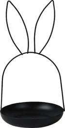 Decoris Bord Jano Konijn Zwart D 16,5 H 32 Cm