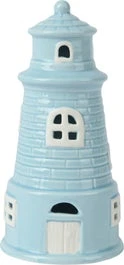 Decoris Tuinbeeld Logan Vuurtoren Blauw D 8,2 H 16,8 Cm
