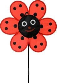 Decoris Tuinsteker Windmolen Zwart / Rood 33 X 8 X 70 Cm