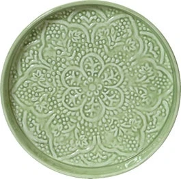 Decoris Decoratiebord Cura Groen D 22 H 3 Cm