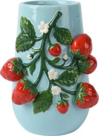 Decoris Vaas Berry Blauw D 15,8 H 22 Cm