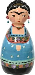 Decoris Vaas Frida Blauw 14,8 X 14,8 X 3,8 Cm