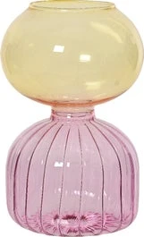 Decoris Vaas Roze / Geel D 11,5 H 19,5 Cm