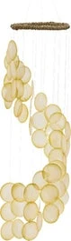 Decoris Windspinner Schelpen Capiz Goud D 14,5 H 60 Cm